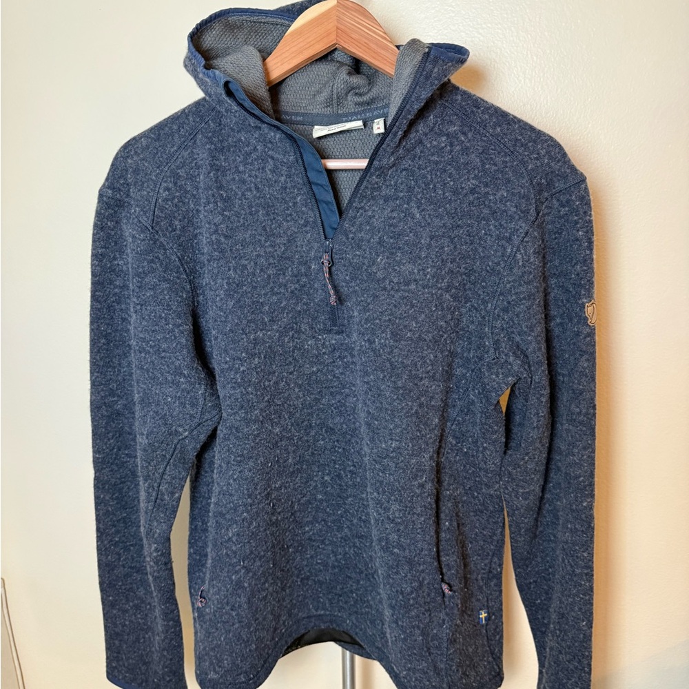 Fjallraven Wool/mesh Men's Blue Sweater